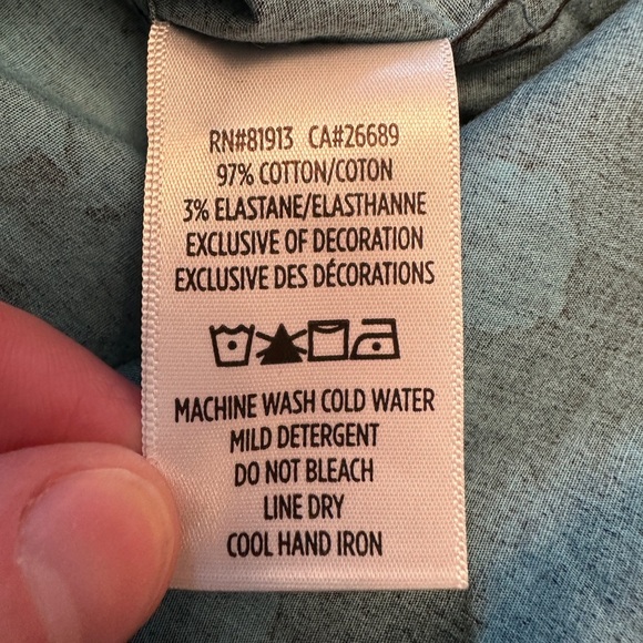 Robert Graham Size 2XL Modern Americana Button Down Floral Shirt Navy Light Blue - Picture 10 of 10